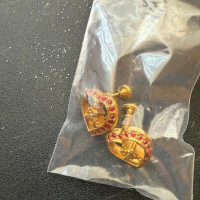 Hat pins/precious moments pin cushion/earrings