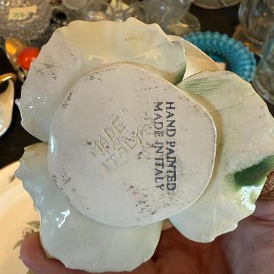 Beautiful serving plate & floral candleholders