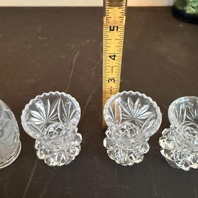 Toothpick holders and relish dish