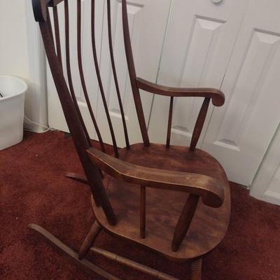 Low Seat Wooden Rocking Chair