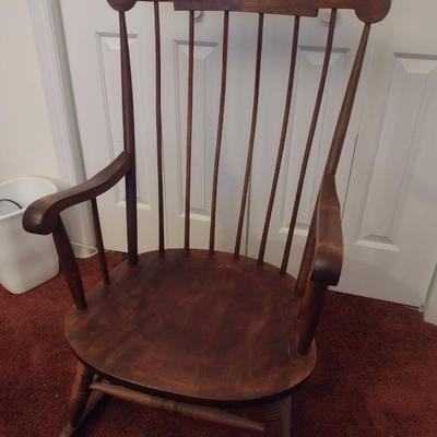 Low Seat Wooden Rocking Chair