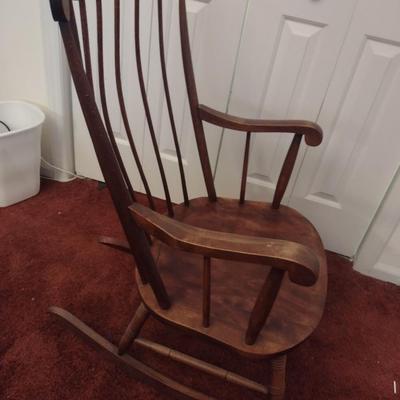 Low Seat Wooden Rocking Chair
