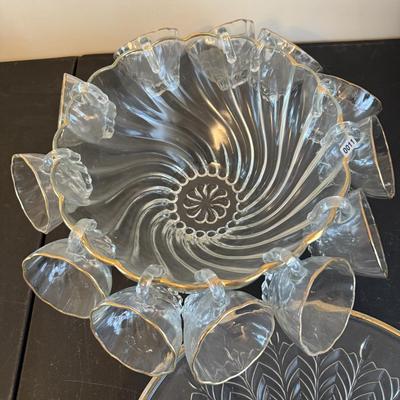 Punch bowl & serving tray just in time for the holidays