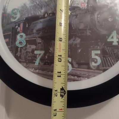 Train Theme Wall Clock with Sound- Battery Operated- In Working Condition