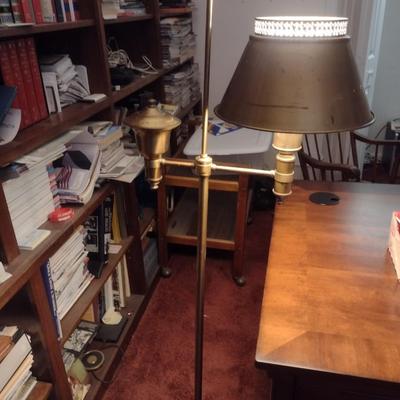 Brass Tole Style Floor Lamp- Approx 55 1/2" Tall