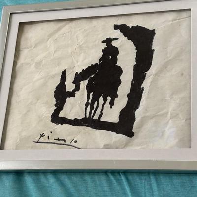 Framed Pablo Picasso Drawing