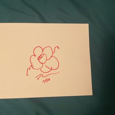 Jeff Koons Signed Drawing