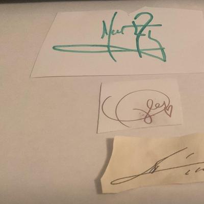 Bulk Autograph lot of 3