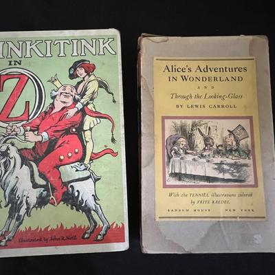 Vintage Rinkitink in OZ and Alice in Wonderland Books