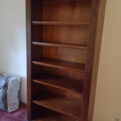 Wooden Bookcase with Adjustable Shelves- Approx 40" Wide, 15 1/2" Deep, 82" Tall