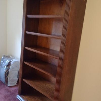 Wooden Bookcase with Adjustable Shelves- Approx 40" Wide, 15 1/2" Deep, 82" Tall