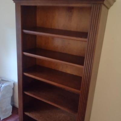 Wooden Bookcase with Adjustable Shelves- Approx 40" Wide, 15 1/2" Deep, 82" Tall