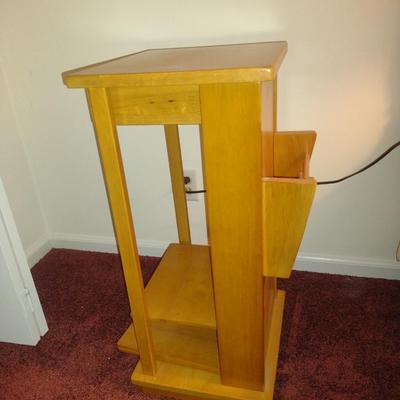 Wood Finish Side Table with Drawer
