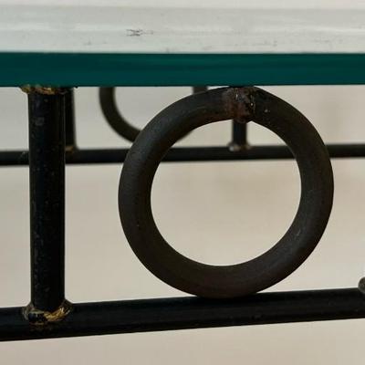 Black and Glass Table Metal Base