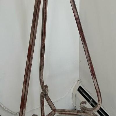 Metal And Glass Plant Table