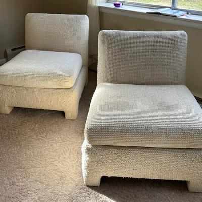 White Fabric Chairs -2