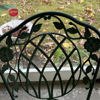 Patio Set - Green Metal 9 pieces total