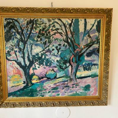 Gold Frame Tree Picture.
