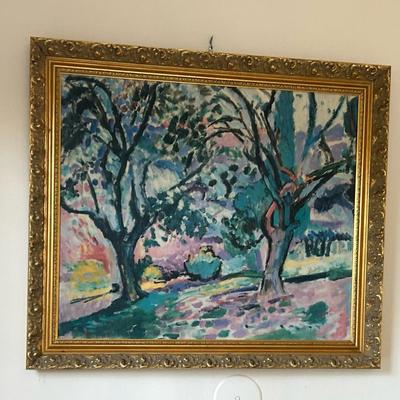 Gold Frame Tree Picture.
