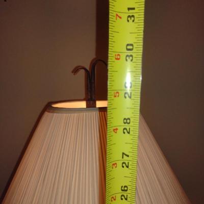 Metal Post Table Top Lamp with Shade- Approx 29 3/4" Tall