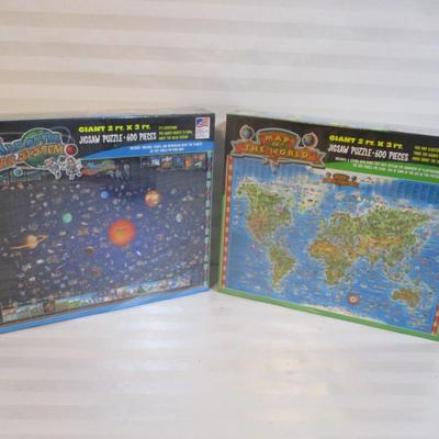 Sealed Map Of The Solar Systems & Map Of The World Puzzles
