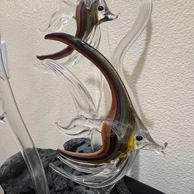 Blown Glass Fish Sculpture