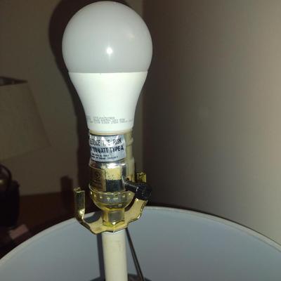 Metal Post Floor Lamp with Shade- Needs Shade Harp
