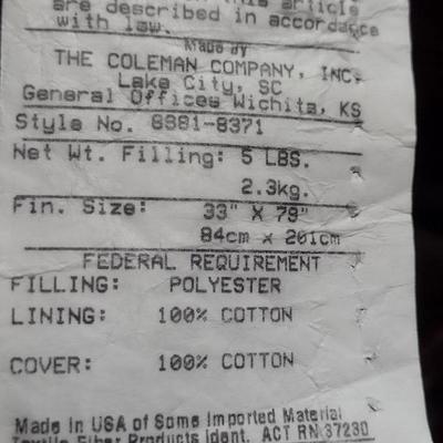 Coleman Sleeping Bag