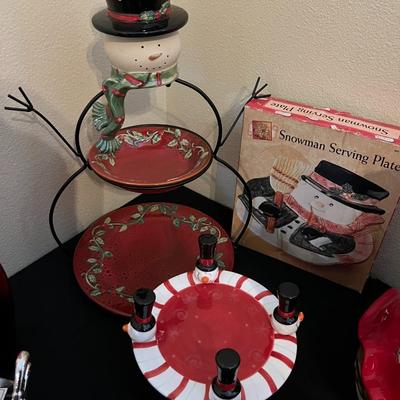 Snowman Serving Pieces