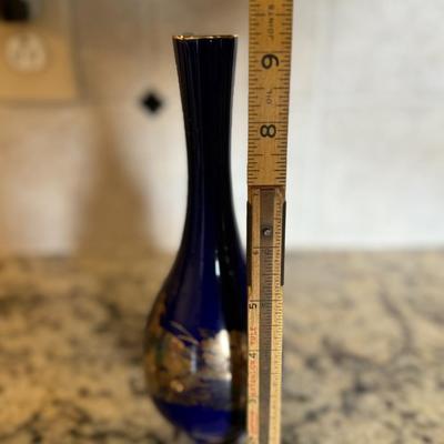 Cobalt blue bird vase