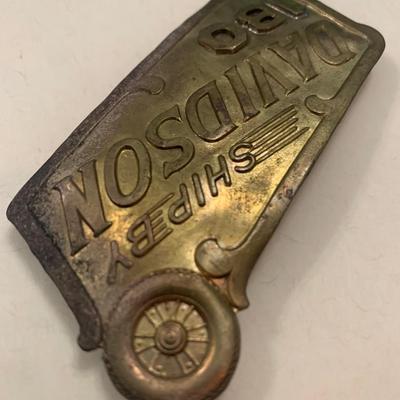 Vintage Shipping Crate ID Plate Davidson 180