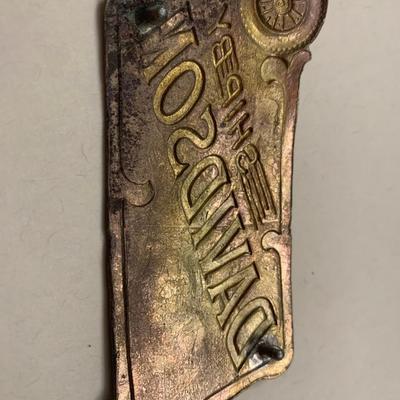 Vintage Shipping Crate ID Plate Davidson 180