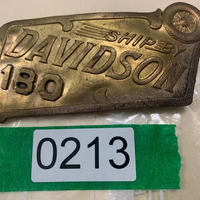 Vintage Shipping Crate ID Plate Davidson 180