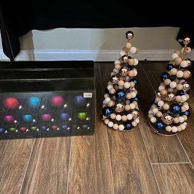 3 Boxes Ornaments and 2 trees