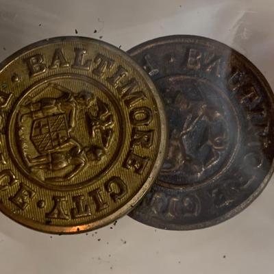 Antique Baltimore Police Uniform Buttons