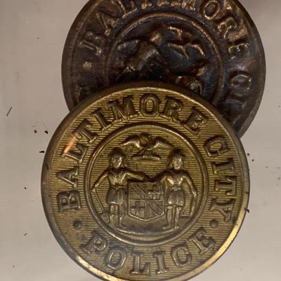Antique Baltimore Police Uniform Buttons