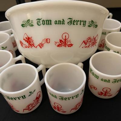 Tom and Jerry Punch Bowl Set
