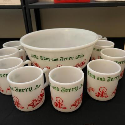Tom and Jerry Punch Bowl Set