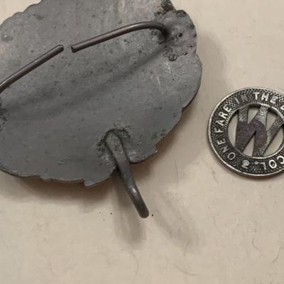 Rare Collectibles Lot Baltimore Award 1857 Coin Tombstone Thimble Antique ID Badges +++