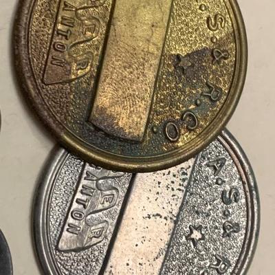 Rare Collectibles Lot Baltimore Award 1857 Coin Tombstone Thimble Antique ID Badges +++