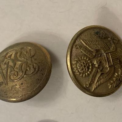 Antique Military Buttons/ Uniform Pins Lot