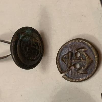 Antique Military Buttons/ Uniform Pins Lot