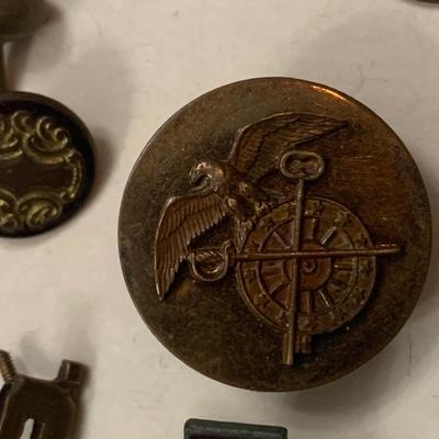 Antique Military Buttons/ Uniform Pins Lot