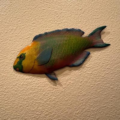 4 Metal Fish Sculptures