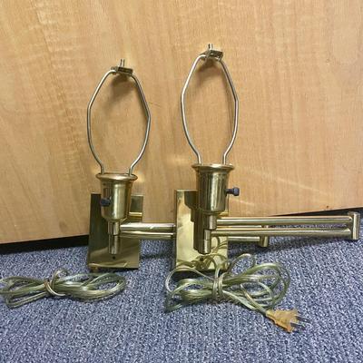 Brass Wall-Mount Swing-Arm Lamps