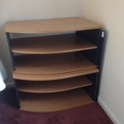 Pair of Laminate Side/Media Tables- Each Approx 29 1/2" Wide x 15 1/4" Tall