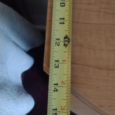 Pair of Laminate Side/Media Tables- Each Approx 29 1/2" Wide x 15 1/4" Tall