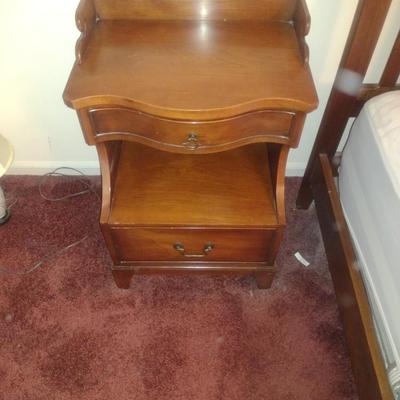 Morganton Wooden Two Drawer Side/Accent Table- Measures Approx 20" x 14" x 31" Tall