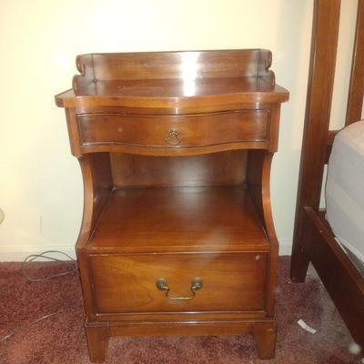 Morganton Wooden Two Drawer Side/Accent Table- Measures Approx 20" x 14" x 31" Tall