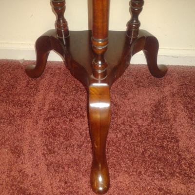 Vintage Wooden Plant/Display Stand- Measures Approx 10" in Diameter x 40 1/4" Tall